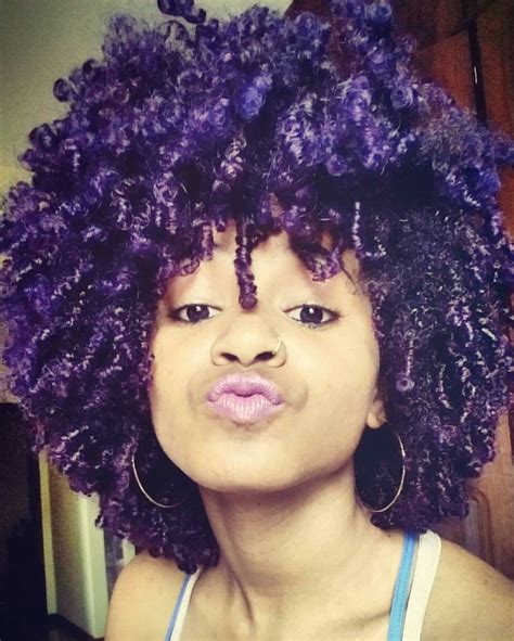 Purple Natural Hair Color Afro Natural Natural Hair Color Natural