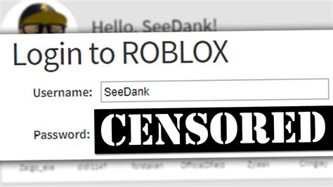 New Roblox Usernames And Passwords
