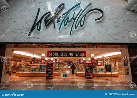 Mall Entrance To The Lord And Taylor Store That Is Going Out Of