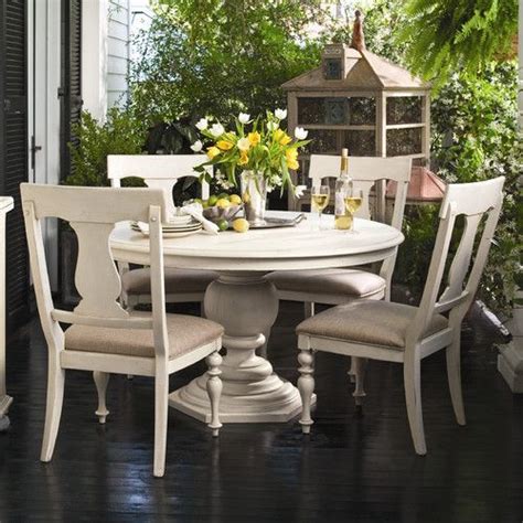 Crosley furniture shelby dining table, expandable, distressed white. Paula Deen Home Paula's Extendable Dining Table | Round ...