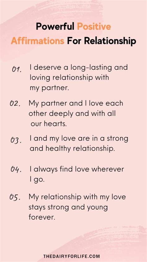 Affirmations For Love Relationships Soakploaty