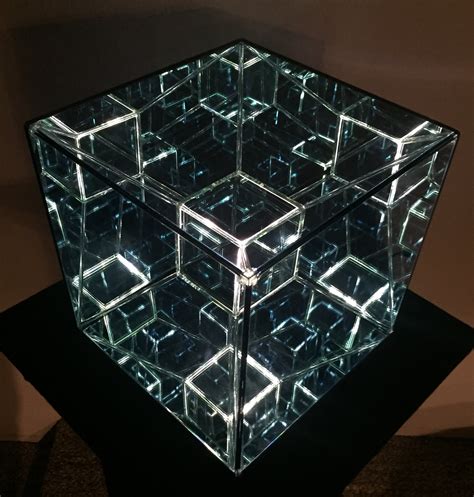 Tesseract Hypercube Infinity Mirror Art Sculpture Made To Order Etsy