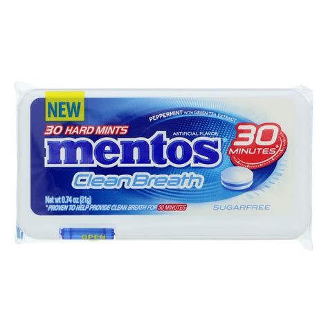 Mentos Clean Breath Peppermint Shop Gum And Mints At H E B