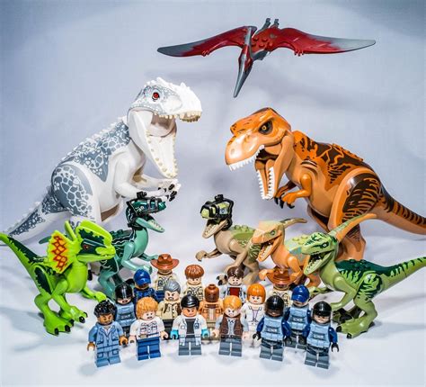 All The Lego Jurassic World Minifigures And Dinosaures In One Picture