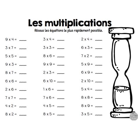 Exercices Tables De Multiplication Ce2 A Imprimer