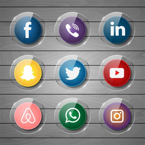 Glossy Social Media Icons