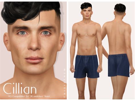 Thisisthem Cillian Skin And Overlay The Sims 4