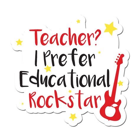 Teacher I Prefer Educational Rockstar Teacher Humor Vinyl Etsy