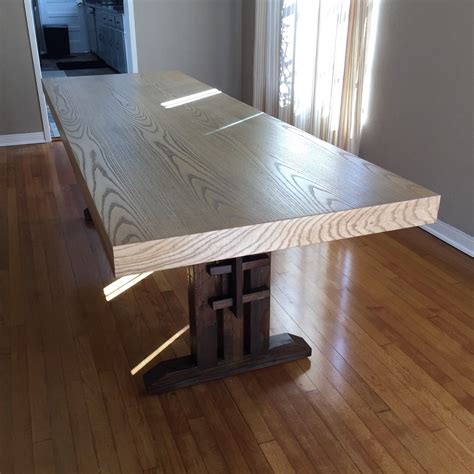 The base of this trestle assembly is incredibly strong and sturdy. Stunning Trestle Base Dining Table now available here ... #custom #reclaimed | Trestle base ...
