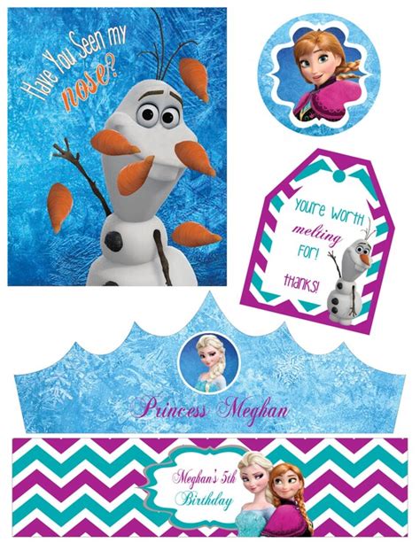 Items Similar To Disney Frozen Printable Party Kit Party Pack Anna