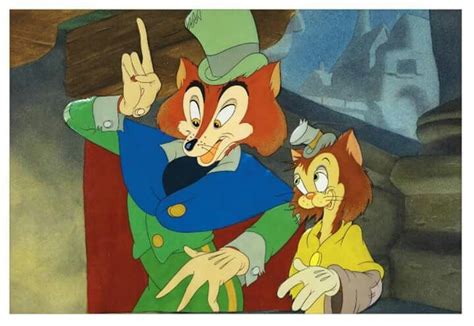 J Worthington Foulfellow And Gideon Pinocchio Disney Cartoon