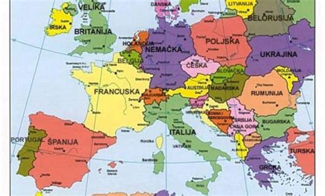 Geografska Karta Evrope