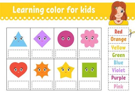 Learning Color For Kids Education Developing Worksheet Activity Page