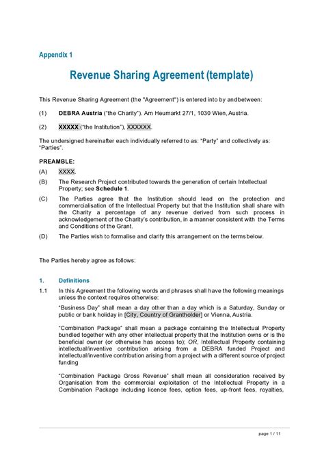 37 Free Profit Sharing Agreements Word Pdf Templatelab