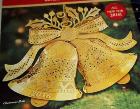 Danbury Mint 2016 Gold Christmas Ornament Christmas Bells Ebay
