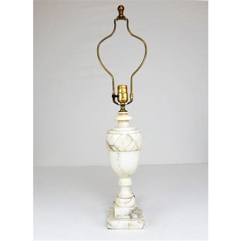 Vintage 1960 hollywood regency cherub brass & marble table lamp. Vintage Italian White Carrara Marble Table Lamp | Chairish