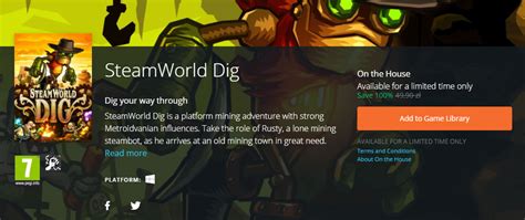 Steamworld Dig Now Free On Origin Steamunpowered