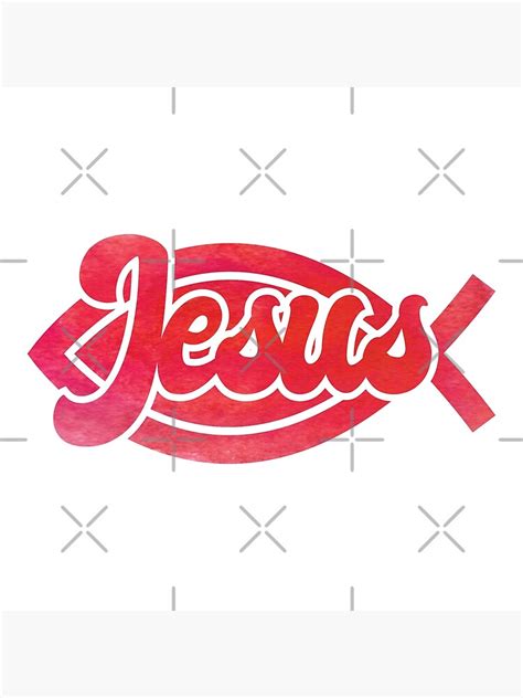 Jesus Fish Symbol Logo Art Print By Identiti Redbubble