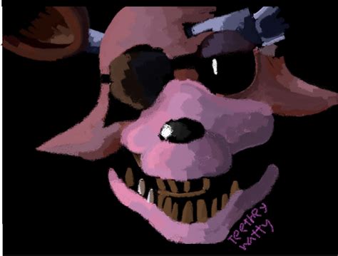 Fnaf Drawing Withered Foxy Redraw By Teetheyhatty On