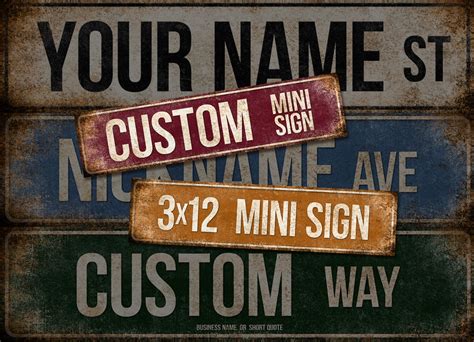 Custom Mini Sign 1 Metal Street Sign 3 X By Freedsoulsdesign