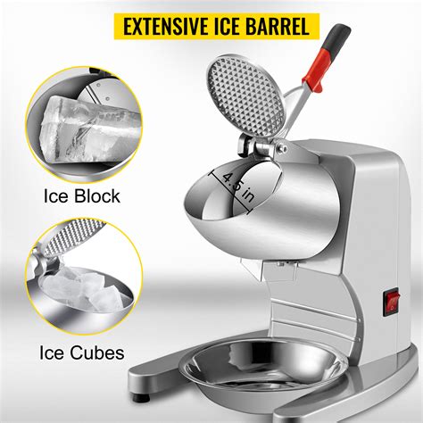 Vevor Vevor Ice Shaver Machine Snow Cone Maker 95kg H Commercial Ice Crusher 300w Vevor Au