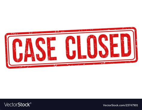 Case Closed Sign Or Stamp Royalty Free Vector Image