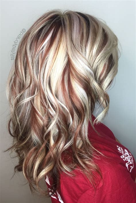 blonde hair with red highlights ideas