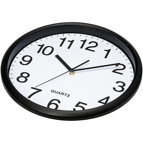 10 Inch Black Wall Clock Bernhard Products