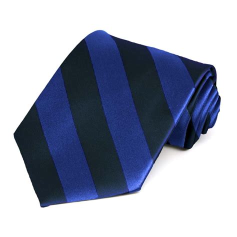Navy And Royal Blue Striped Tie Shop At Tiemart Tiemart Inc