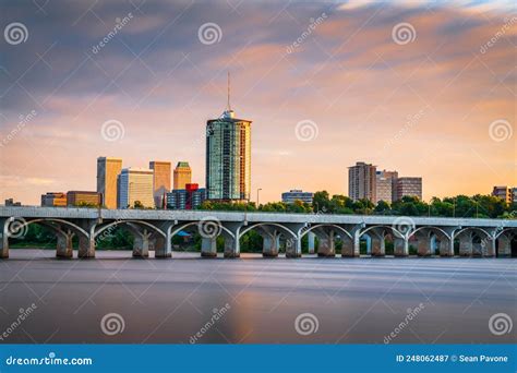 Tulsa Oklahoma Usa Downtown Skyline On The Arkansas River Stock Image