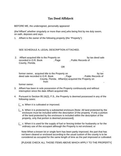 Pdf Tax Deed Affidavit Madison Title · Deed Sale Recorded In Or