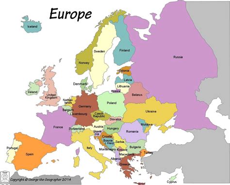 Map Of Countries In Europe