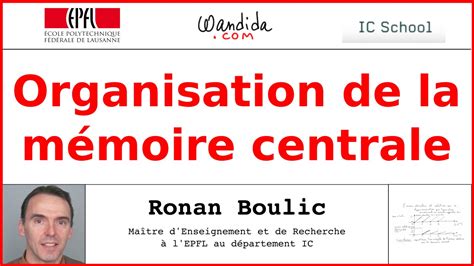Organisation De La Mémoire Centrale Ronan Boulic Youtube