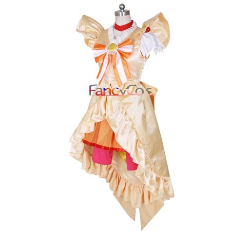 Halloween Smile Precure Glitter Force Glitter Lucky Hino Akane Dress Princess Cosplay Costume