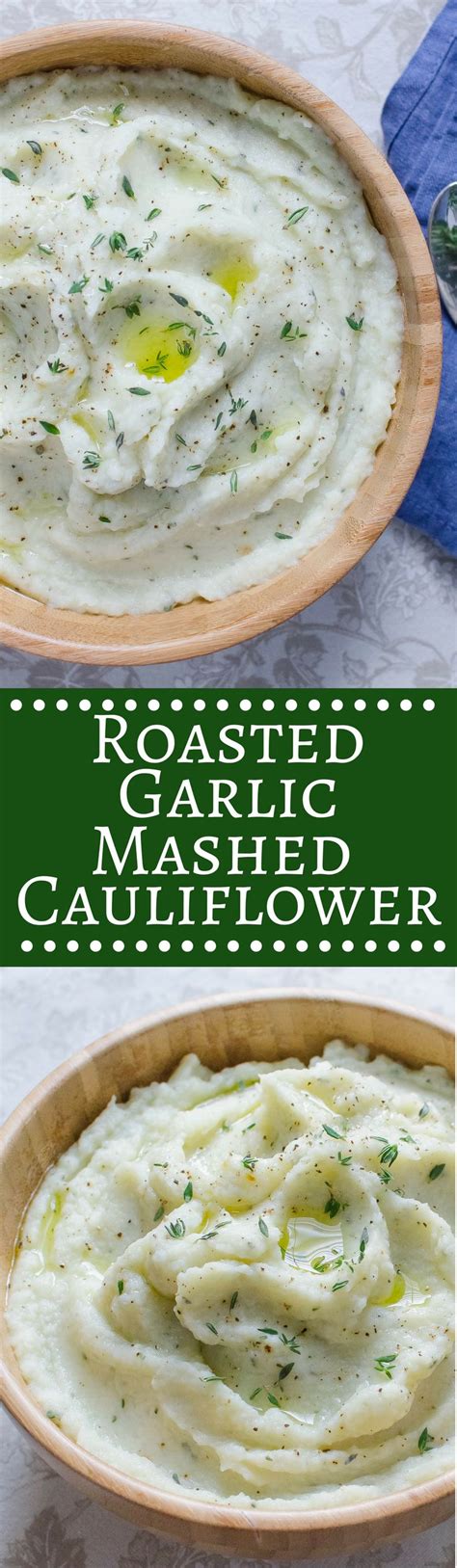 Mashed Cauliflower With Roasted Garlic Recipe Mashed