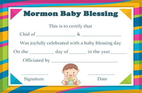 Free Printable Baby Blessing Certificate Templates Template Sumo