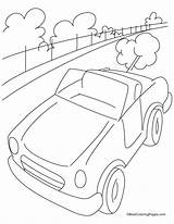 Highway Coloring Cars Mini Template sketch template