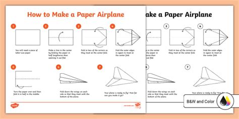 Paper Airplane Craft Instructions Teacher Made Twinkl