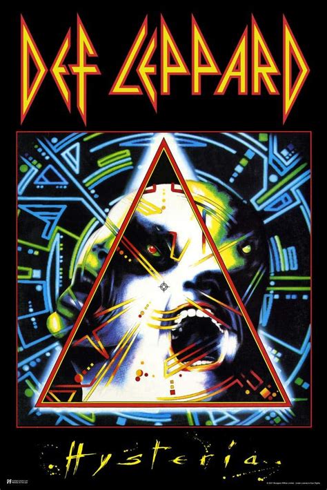 Def Leppard Hysteria Album Cover Heavy Metal Music Merchandise Retro