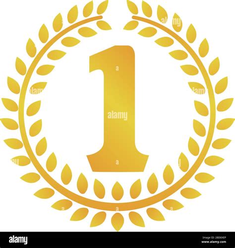 Wreath Frame Ranking Illustration 1st Place Gold Stock Vector Image