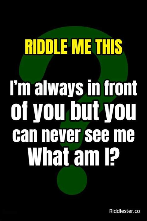 Riddle Me This With Answers Brainteasers Riddlester