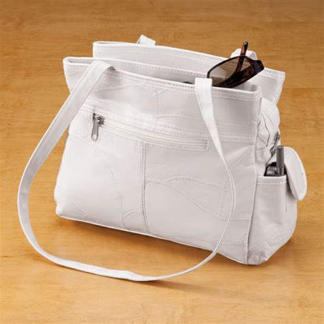 White Leather Handbag White Leather Purse Easy Comforts