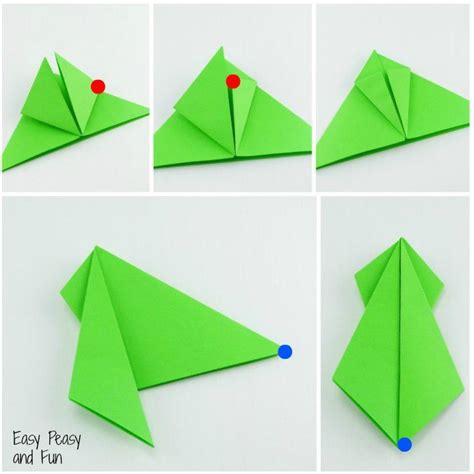 Origami Frogs Tutorial Origami For Kids Origami Frog Origami