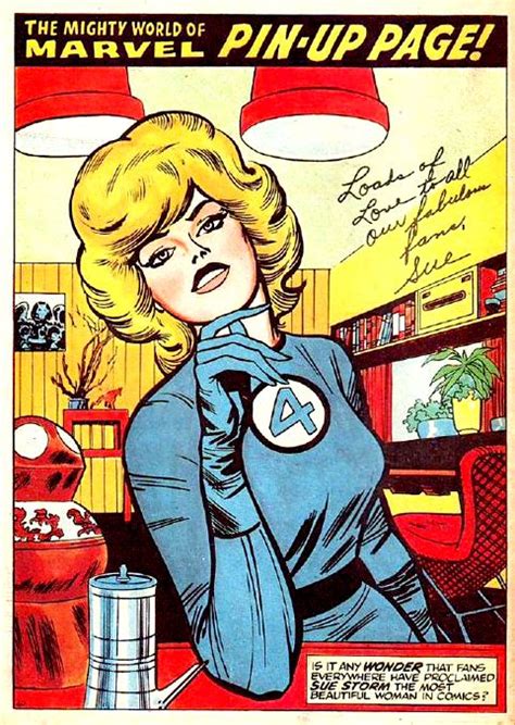 Invisible Woman Pin Up Art By Jack Kirby Comic Book Artists Comic Book