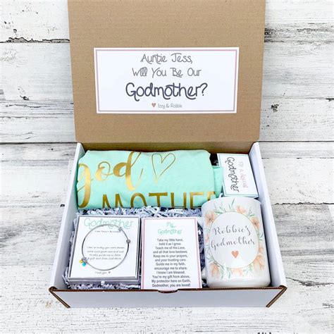 It's printed on artist matte canvas and hand stretched on a wooden frame that is.75″ thick. Godmother Box Personalized Godmother Gift Will you be My ...