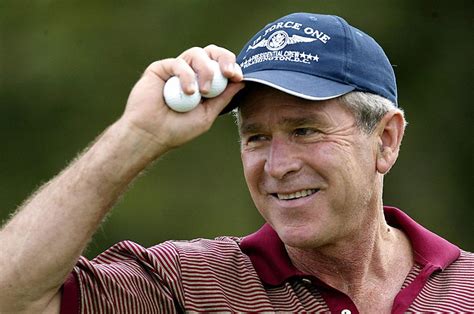 Us President George W Bush Tips His Hat Golfweek