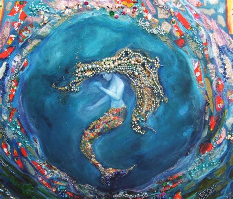 Mixed Media Mermaid By Sharyn Williams Entitled Where Do Mermaids