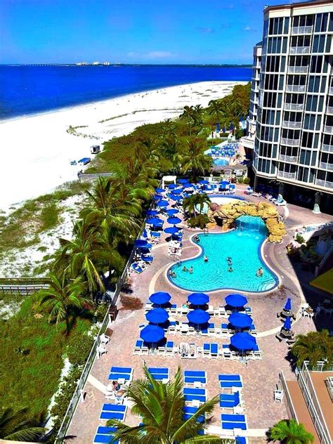 Aerial View Of The Pool And Beach At Pink Shell Beach Resort Florida
