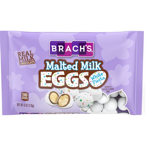 Brachs White Fiesta Malted Milk Eggs Easter Candy 6 Oz Bag Rolls