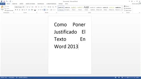 Como Poner Justificado El Texto En Word 2013 Youtube